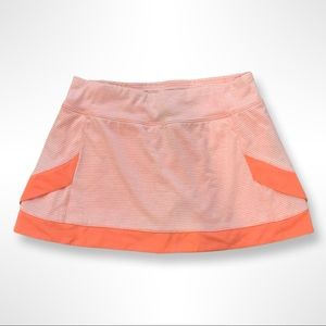 Cute kids orange and white striped golf skort size M 7-8💛